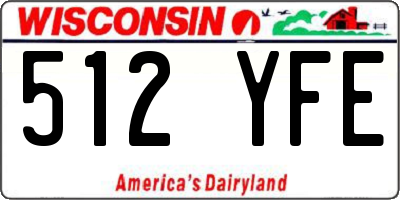 WI license plate 512YFE