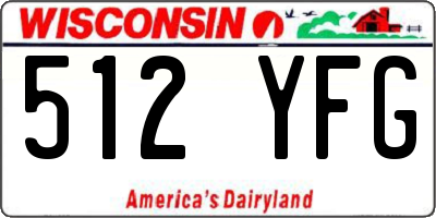 WI license plate 512YFG