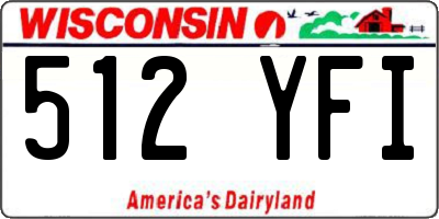 WI license plate 512YFI