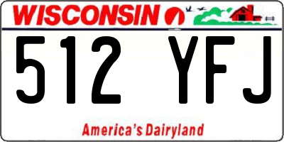 WI license plate 512YFJ