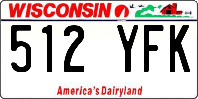 WI license plate 512YFK