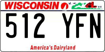 WI license plate 512YFN
