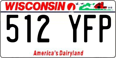 WI license plate 512YFP