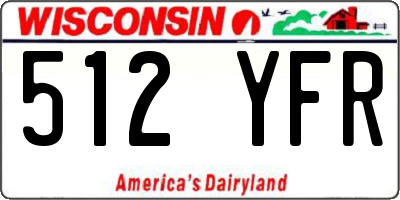 WI license plate 512YFR