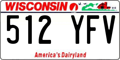 WI license plate 512YFV