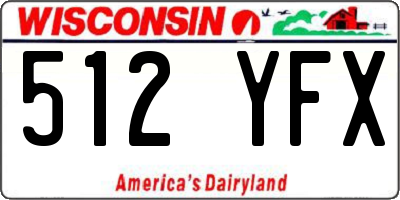 WI license plate 512YFX