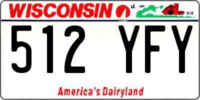 WI license plate 512YFY