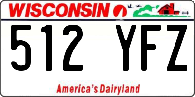 WI license plate 512YFZ