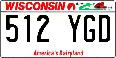 WI license plate 512YGD