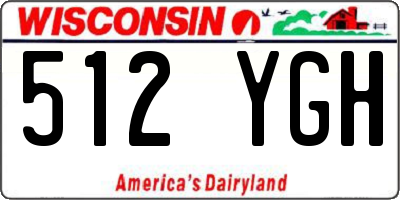 WI license plate 512YGH