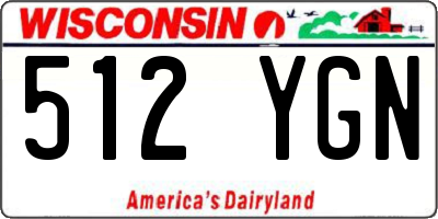 WI license plate 512YGN