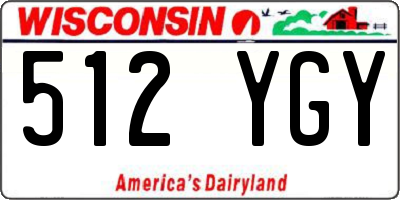 WI license plate 512YGY