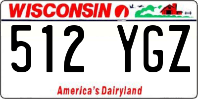 WI license plate 512YGZ