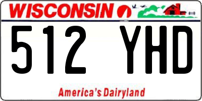 WI license plate 512YHD