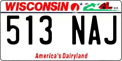 WI license plate 513NAJ