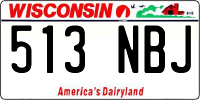 WI license plate 513NBJ