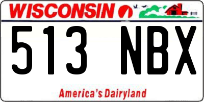 WI license plate 513NBX