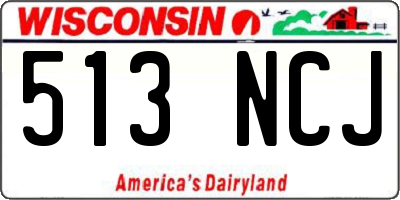 WI license plate 513NCJ