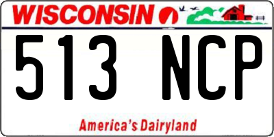 WI license plate 513NCP