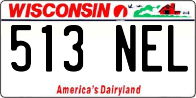WI license plate 513NEL