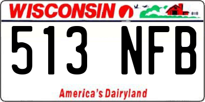 WI license plate 513NFB