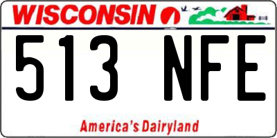 WI license plate 513NFE