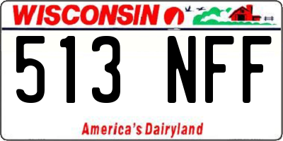 WI license plate 513NFF