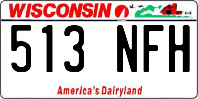 WI license plate 513NFH