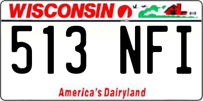 WI license plate 513NFI