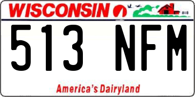 WI license plate 513NFM