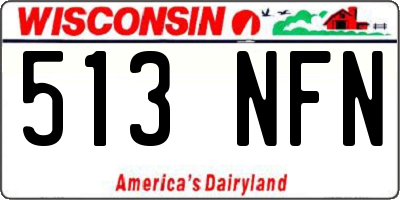 WI license plate 513NFN