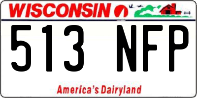 WI license plate 513NFP