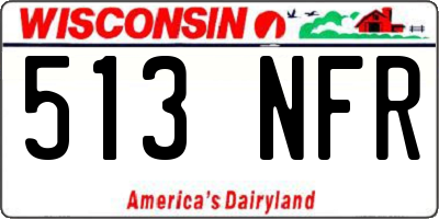 WI license plate 513NFR