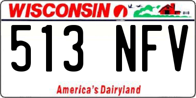 WI license plate 513NFV