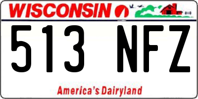 WI license plate 513NFZ
