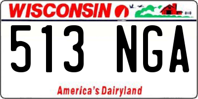 WI license plate 513NGA