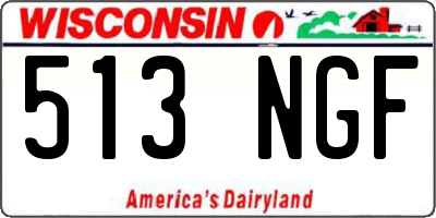 WI license plate 513NGF
