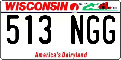 WI license plate 513NGG