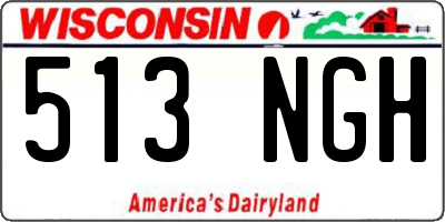 WI license plate 513NGH