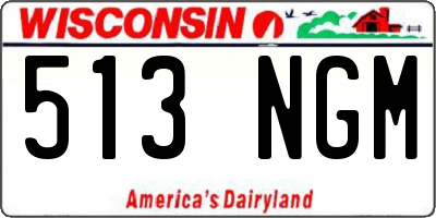 WI license plate 513NGM