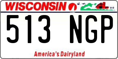 WI license plate 513NGP
