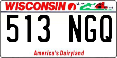 WI license plate 513NGQ