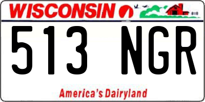 WI license plate 513NGR
