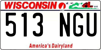 WI license plate 513NGU