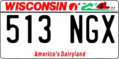 WI license plate 513NGX