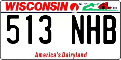 WI license plate 513NHB