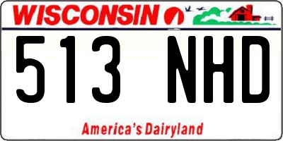 WI license plate 513NHD