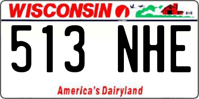 WI license plate 513NHE