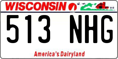 WI license plate 513NHG