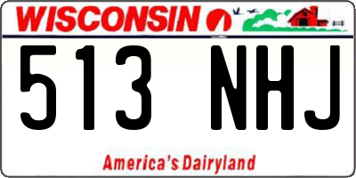 WI license plate 513NHJ